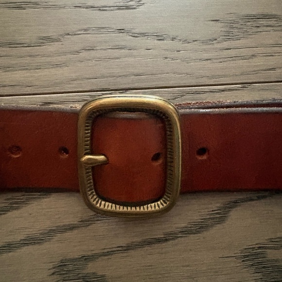 Brown Braided Genuine Leather Belt with Gold Buckle - Picture 3 of 7
